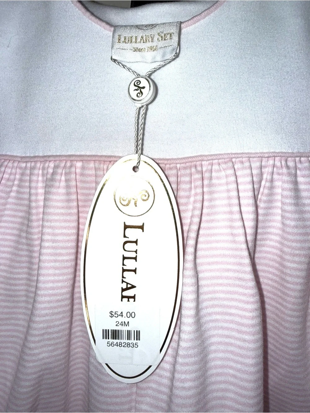 Lullaby Set Charming Bubble in Pensacola Pink Ministripe, size 24 mos, NWT